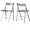 Isl Furnishings Kasper Flex Luxury Modern Folding Chairs Lucite Silver, PR CH43DC-2PK-AR02-PC10 - alternate 1
